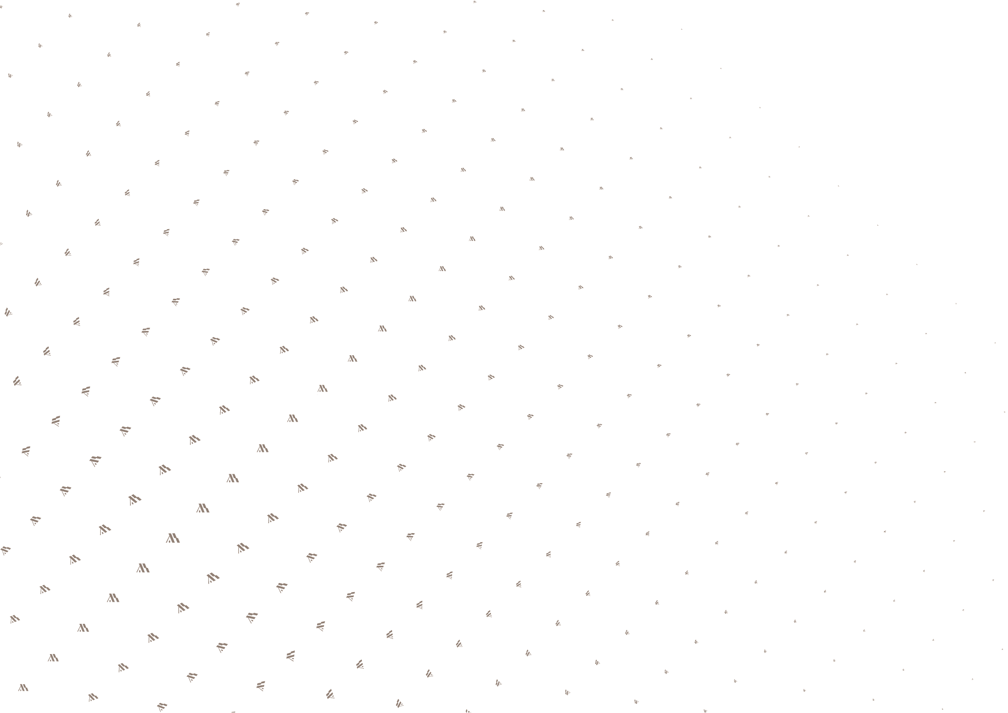 Pattern: the symbol scattered on cream, dense to sparse.