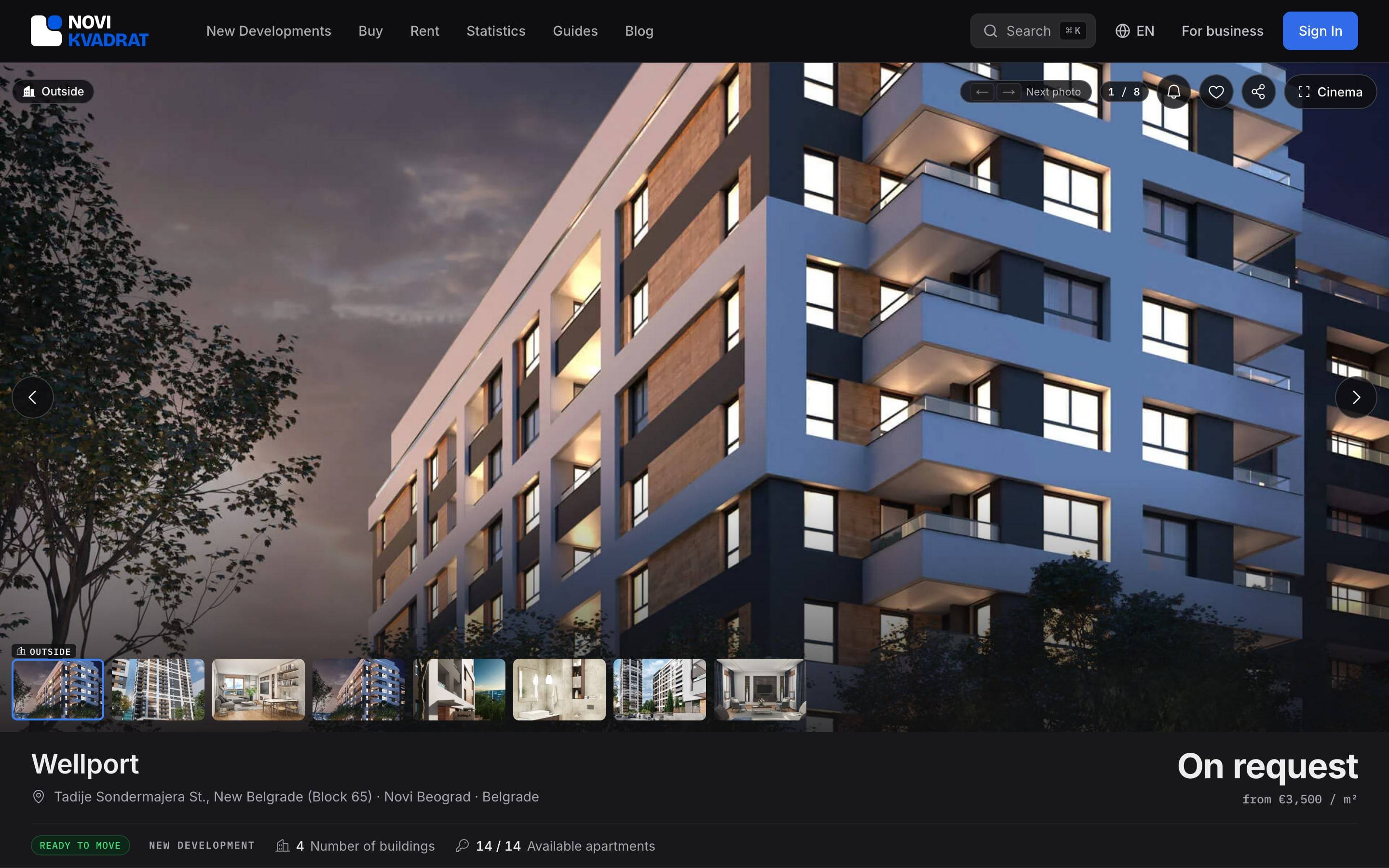 A project page in the dark theme.